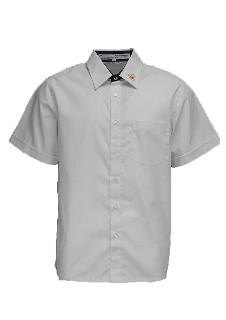 Paeroa College Senior SS Shirt White/Charcoal